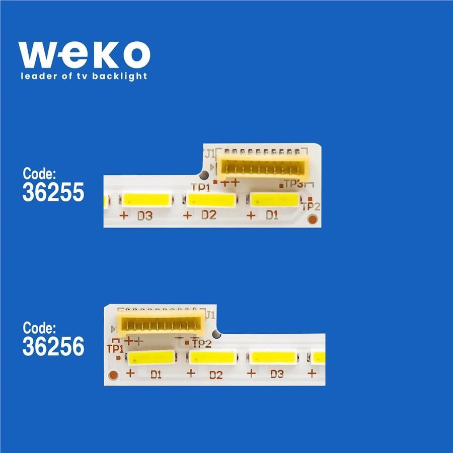 Wkset-5382 36255X1 36256X1 Arcelik_55_74+74_7020Pct D7T 2 Adet Led Bar (74Led)