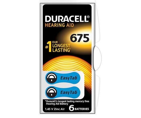 Duracell 675 No Kulaklık İşitme Cihazı Pili (6'lı Paket)