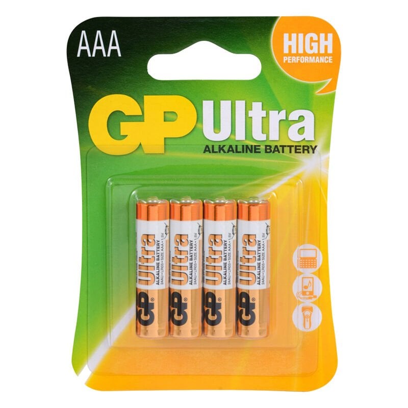 GP 24AU-2U4 Alkalin AAA İnce Kalem Pil (4'lü Paket)