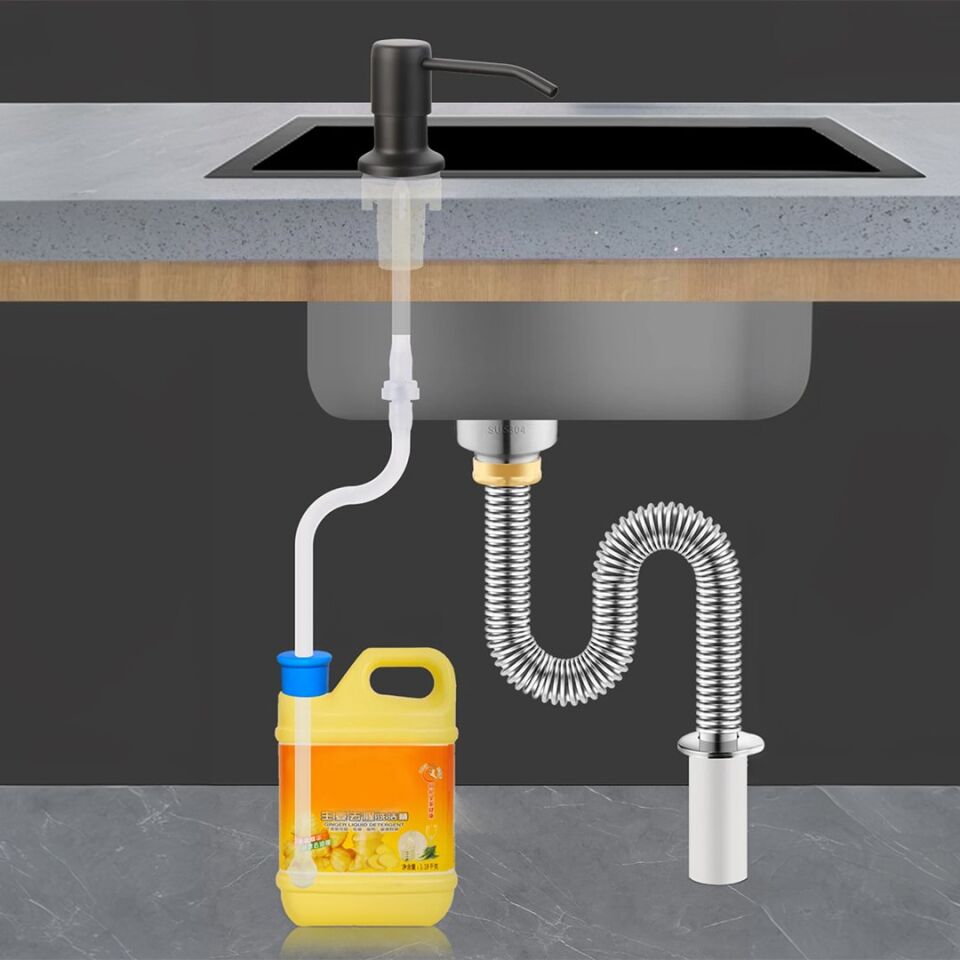 Sunup Lavabo Mutfak Tezgah Sıvı Detarjan Sabunluk Pompası Başlığı
