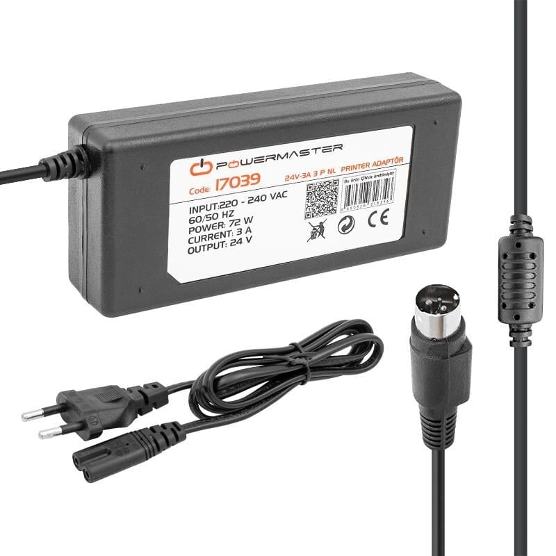 Powermaster PM-17039 24 Volt 3 Amper 72 Watt Printer Adaptör