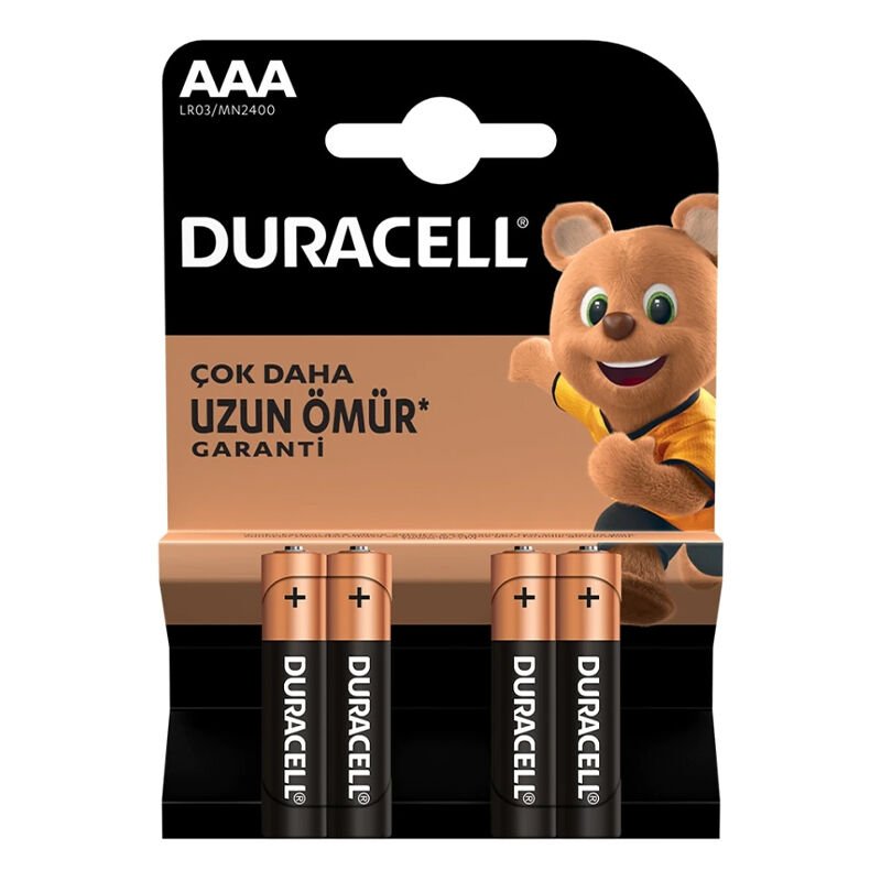 Duracell LR03/MN2400 Alkalin AAA İnce Kalem Pil (4'lü Paket)