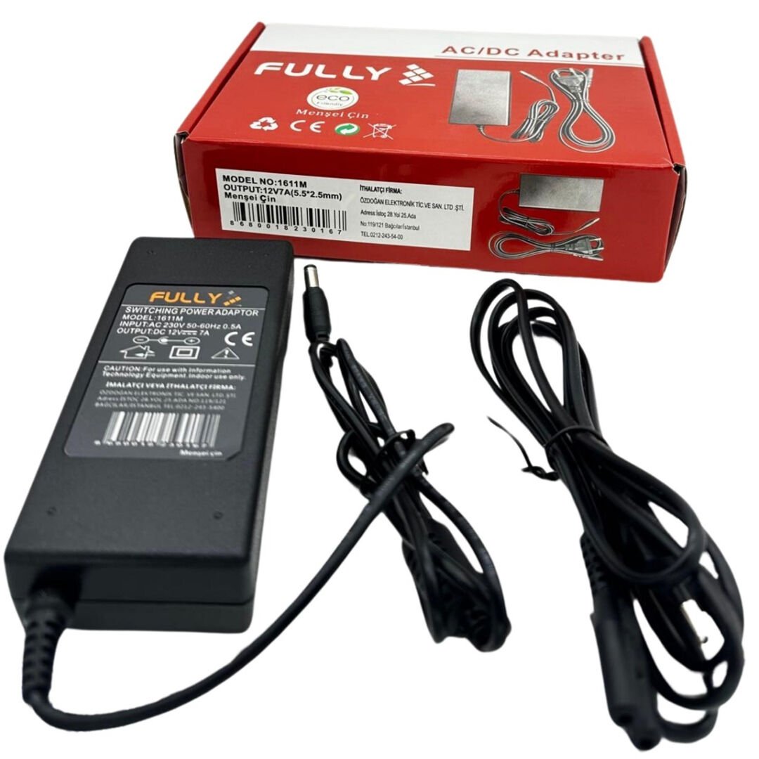 Fully 1611M 12 Volt - 7 Amper 5.5*2.5 Uçlu Masaüstü Adaptör