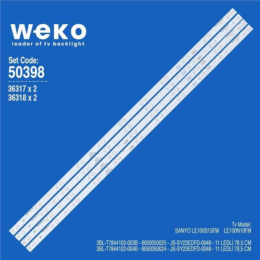 Wkset-5398 36317X2 36318X2 3Bl-T7844102-003B 4 Adet Led Bar