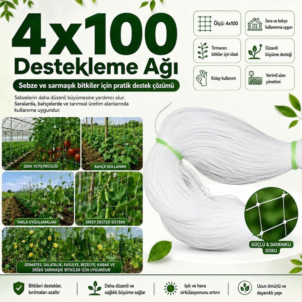 Sunup SN-38882 Bitki Tırmanma Ağı 4X100M