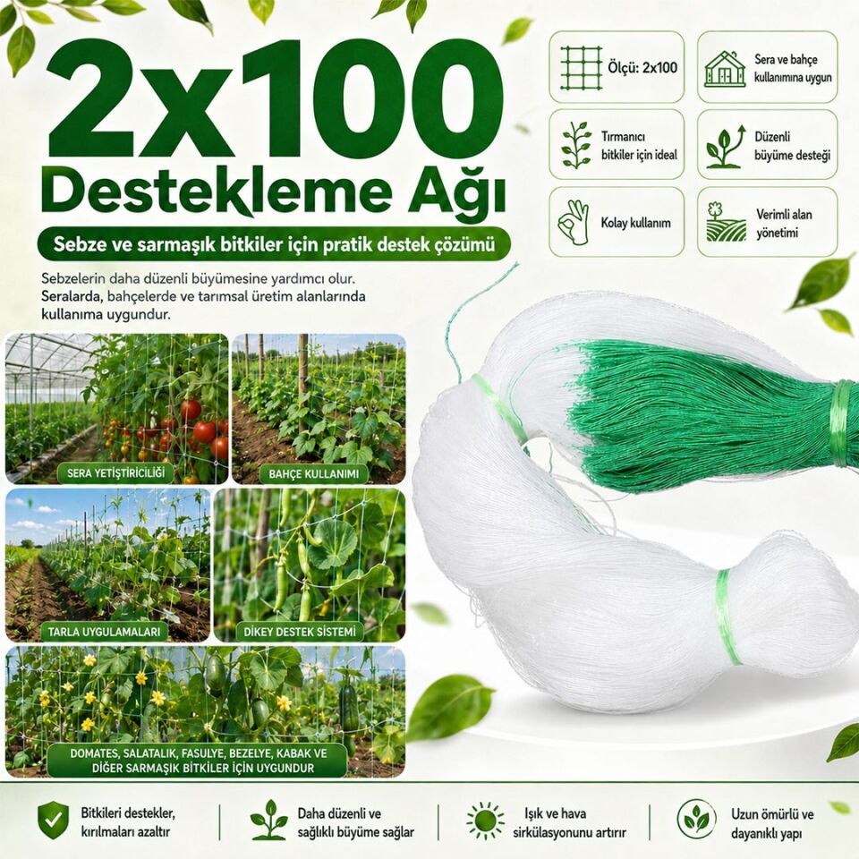 Sunup SN-38880 Bitki Tırmanma Ağı 2X100M