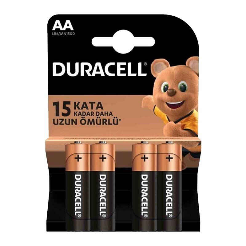 Duracell Alkalin AA Kalem Pil (4'lü Paket)