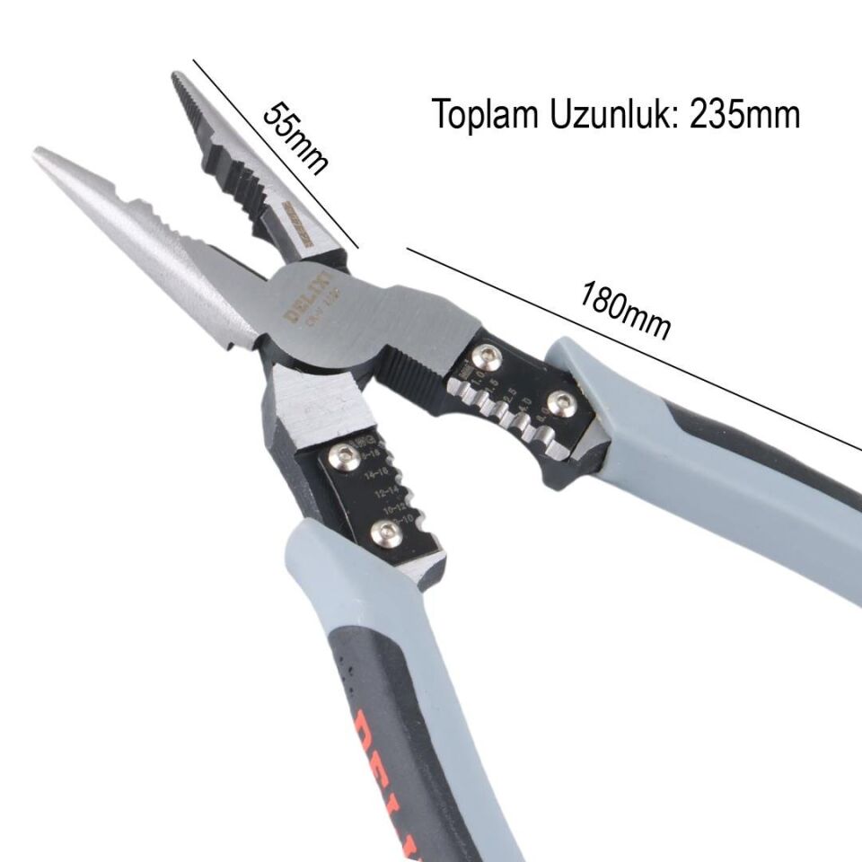 Powermaster Karga Burun - Terminal Sıkıştırma - Kablo Soyacı Pensesi