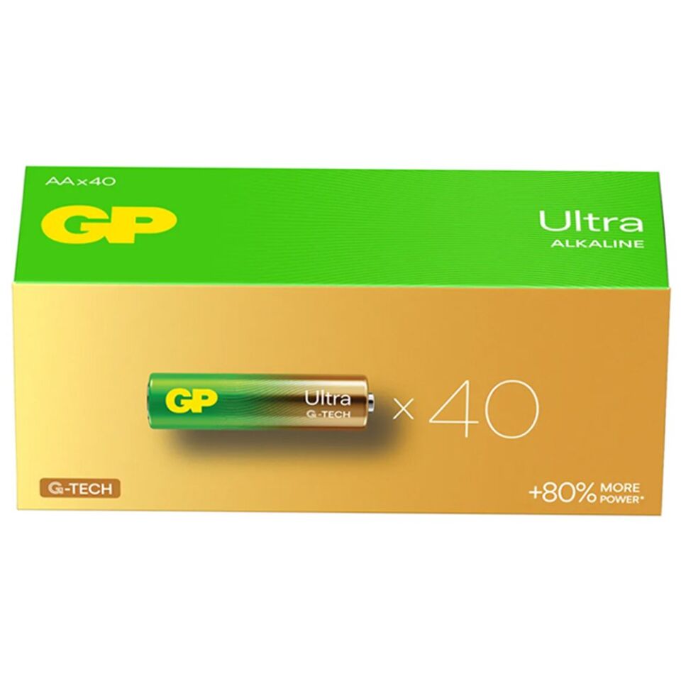 GP 15AU R6 Ultra Alkalin AA Kalem Pil (40'lı Paket)