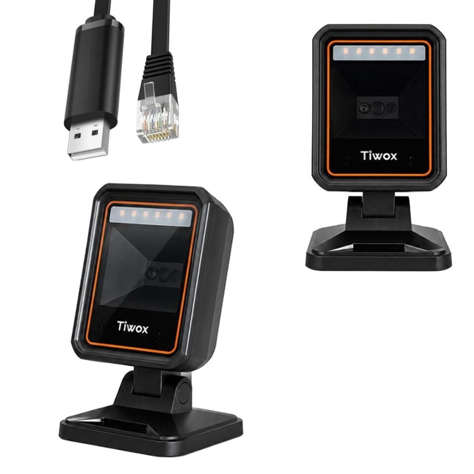 Tiwox VS-170 2D Karekod Kablolu USB Masaüstü Barkod Okuyucu