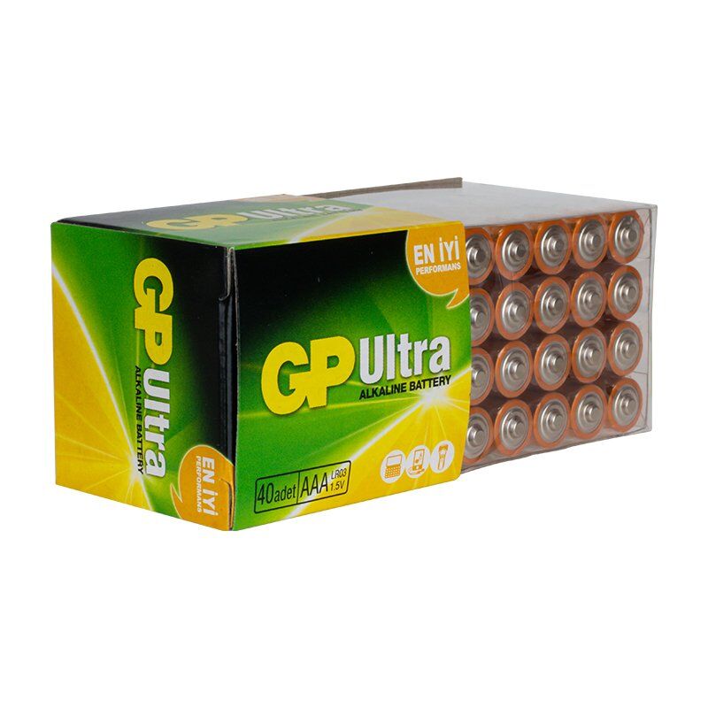 GP 24AU R03 Ultra Alkalin AAA İnce Kalem Pil (40'lı Paket)