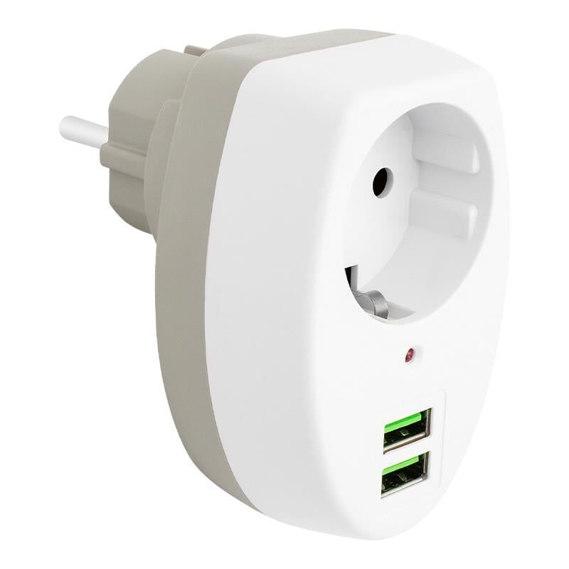 Powermaster PM-4911 2 Usb Girişli Tekli Termal Priz