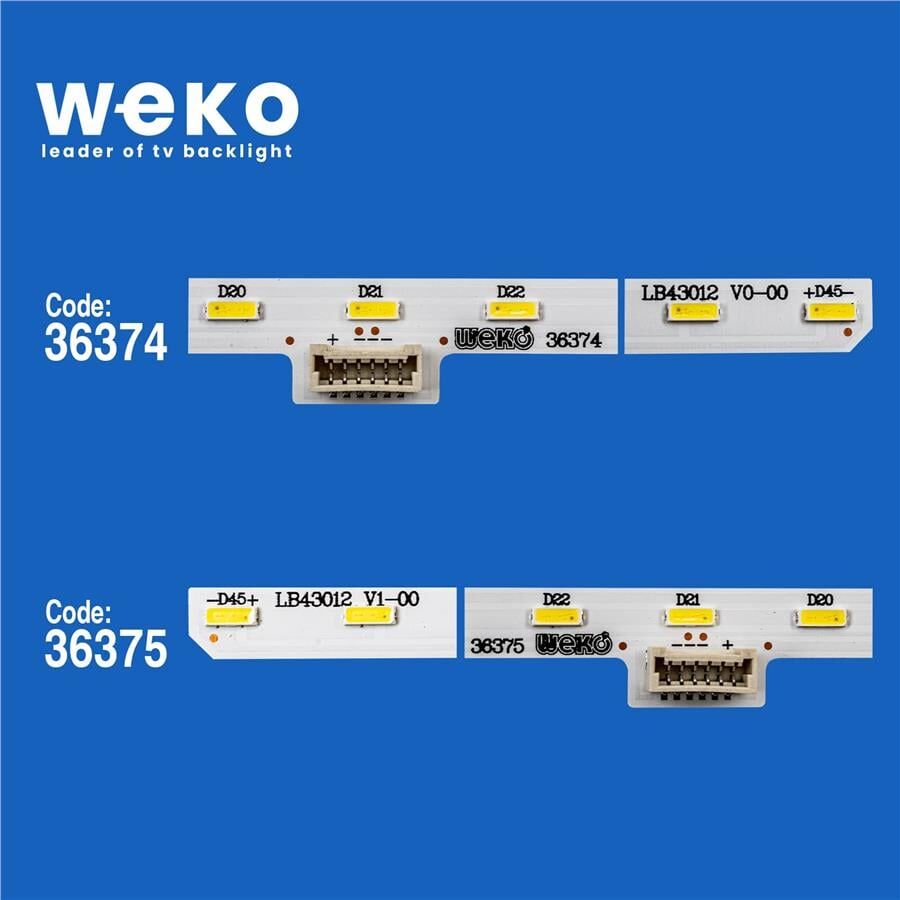 Wkset-5409 36374X1 36375X1 Lb43012 2 Adet Led Bar (45Led)