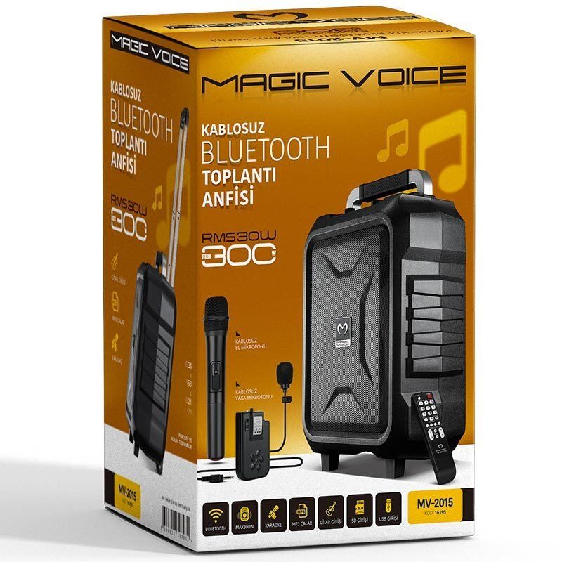 Magicvoice MV-2015 1 El + 1 Yaka Mikrofonlu Taşınabilir Anfi
