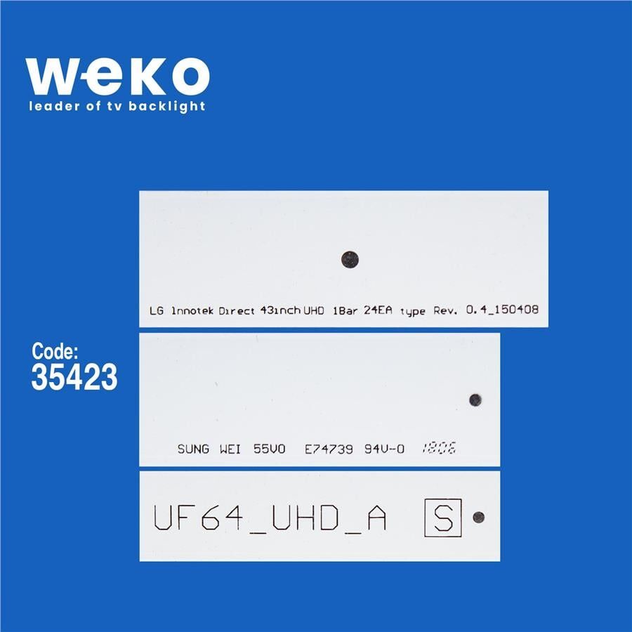 Wkset-5619 35423X3 Lg Innotek Direct 43Inch Uhd 1Bar 24Ea 3 Adet Led Bar
