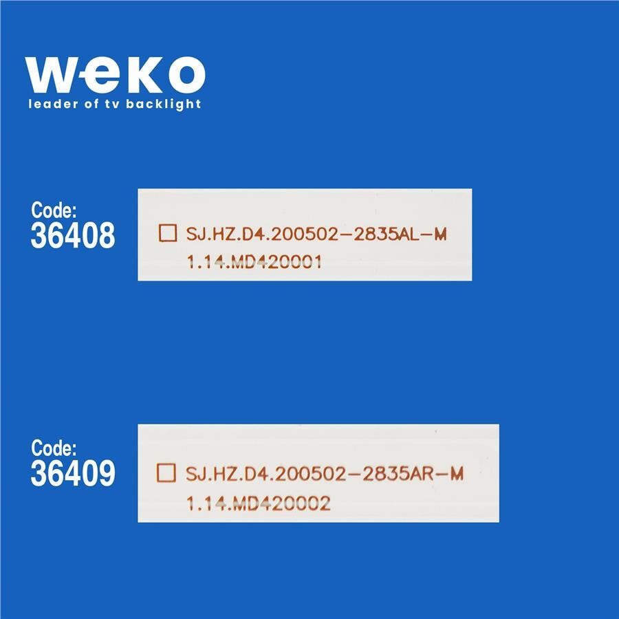 Wkset-5414 36408X4 36409X4 Sj.Hz.D4200502-2835A 8 Adet Led Bar