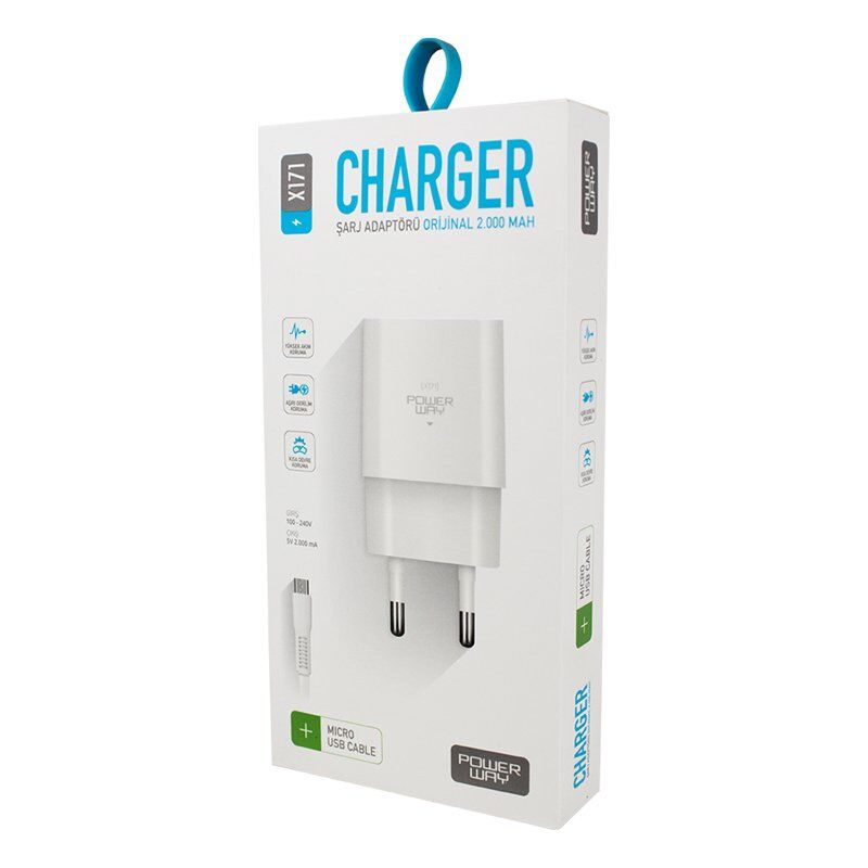 Powerway X-171 Micro USB 2.1 Amper Şarj Aleti + Kablo