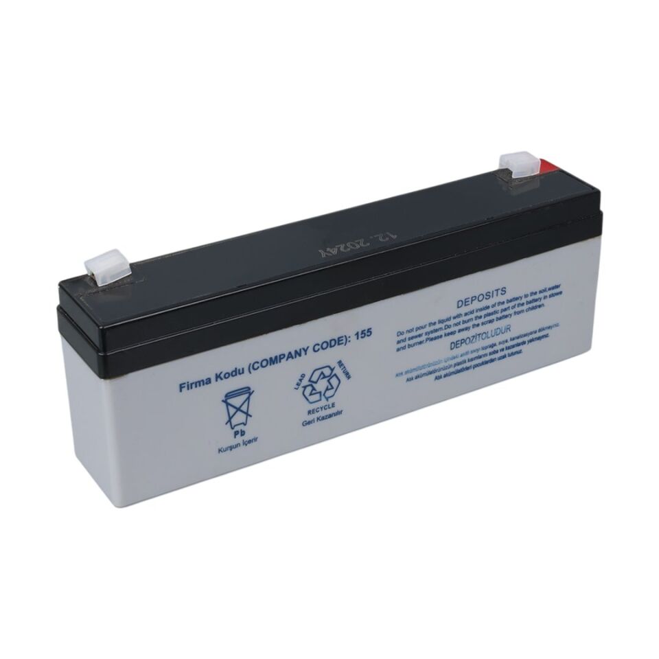 Yokohama YH-122.3 12 Volt - 2.3 Amper Yatık Uzun Akü