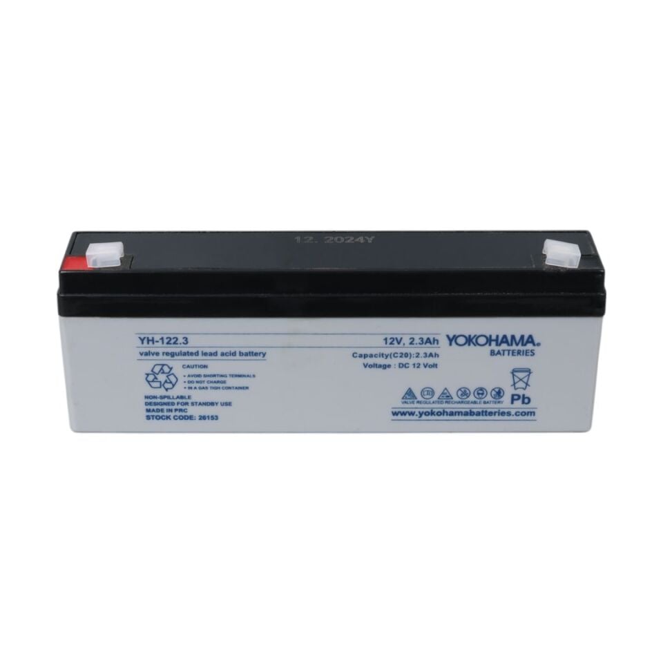Yokohama YH-122.3 12 Volt - 2.3 Amper Yatık Uzun Akü