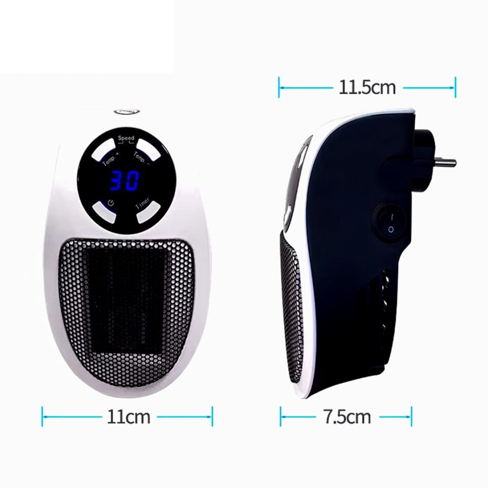 PowerMaster 500 Watt Priz Tipi Kumandalı Taşınabilir Isıtıcı