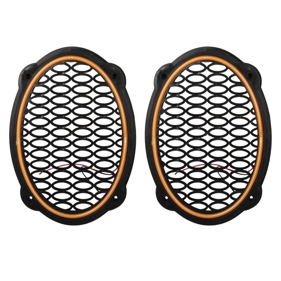 Poke PK-5052 Oval Hoparlör Kapağı Turuncu LED Sabit