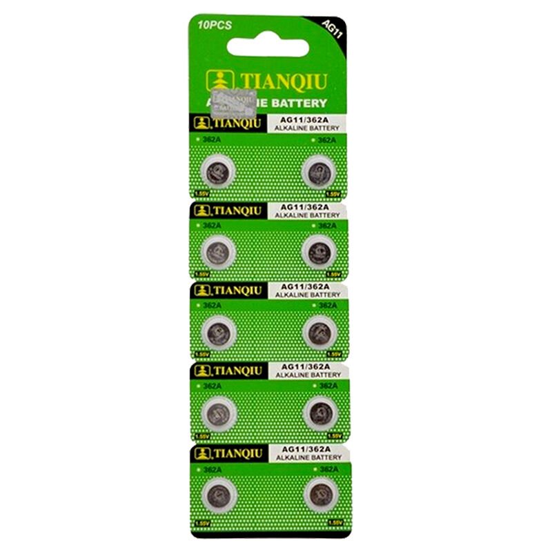 Tianqiu AG-11 Alkalin LR721H/362A Düğme Pil (10'lu Paket)