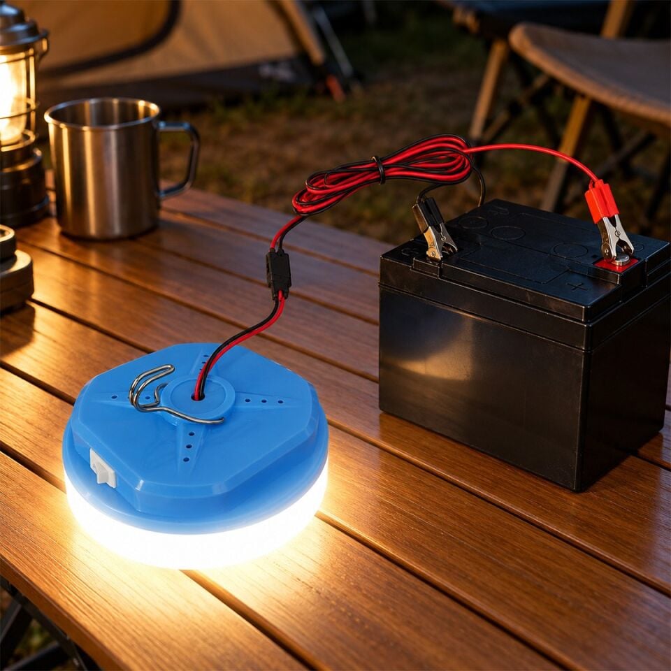 Powermaster PM-39337 DC 12V Akü Maşalı 6500K Beyaz LED Lamba
