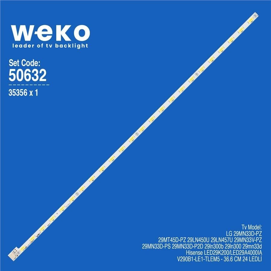 Wkset-5632 35356X1 V290B1-Le1-Tlem5  1 Adet Led Bar (24Led)