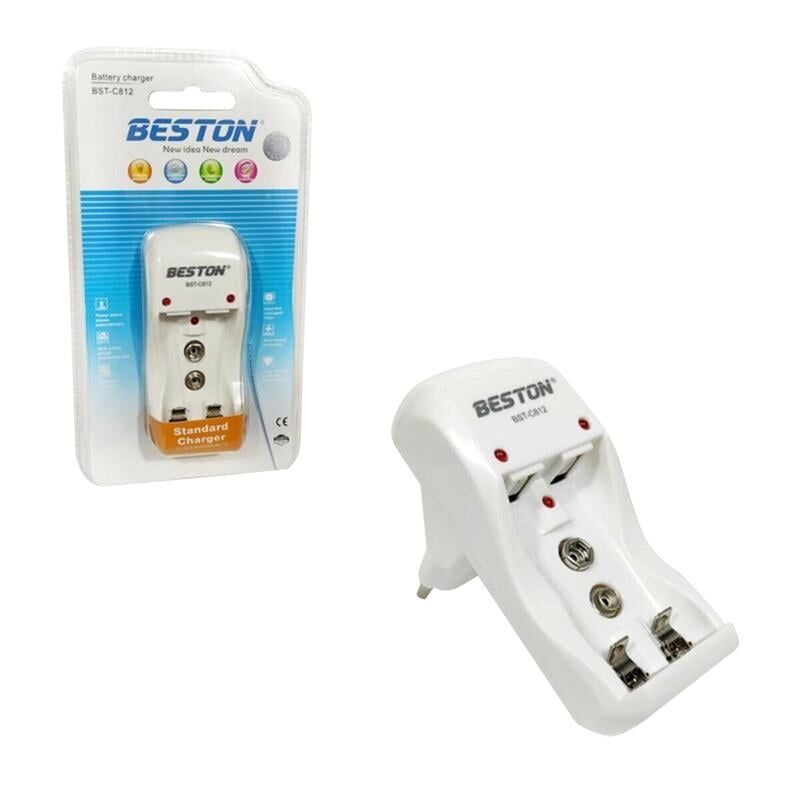 Beston BST-C812 2 X AA-AAA * 1 X 9 Volt Pil Şarj Cihazı