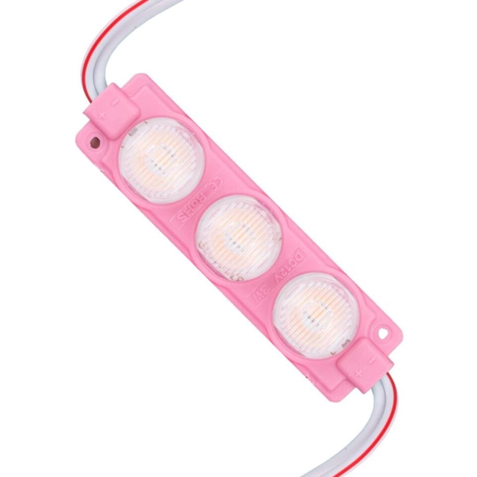 Powermaster 74X20 Mm 12 Volt 3 Watt Pembe LED Modül
