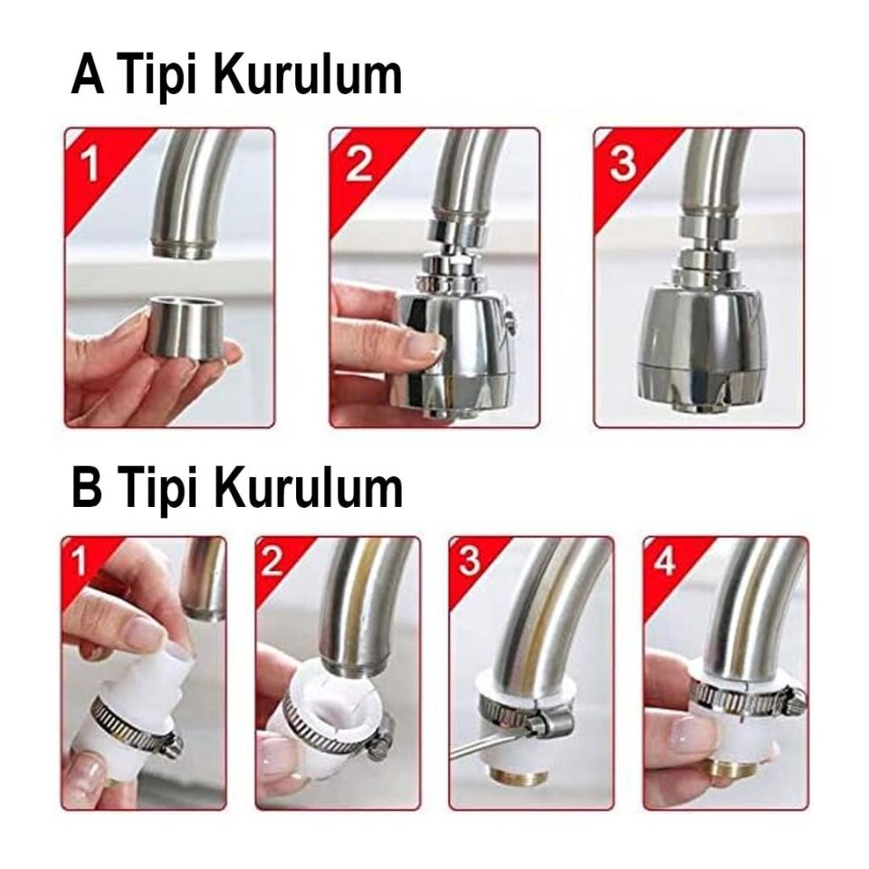 Sunup SN-27114 2 Kademeli Tasarruflu Musluk Başlığı