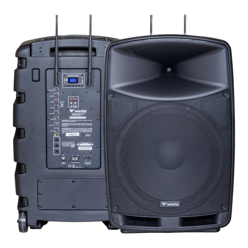 Westa WAP-15505 400Watt 15” Şarjlı Taşınabilir Hoparlör