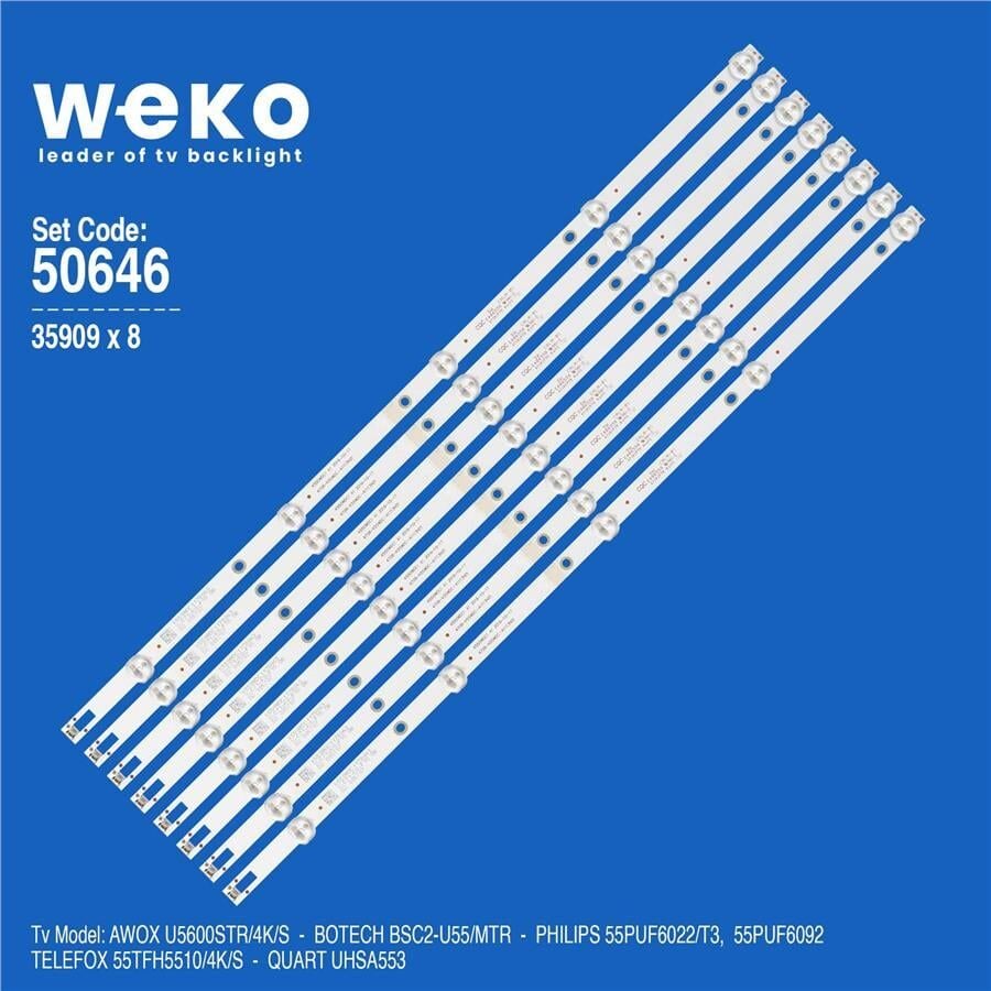 Wkset-5646 35909X8 K550wdc1 A1 4708-K55wdc-A1113N01 8 Adet Led Bar (6V)