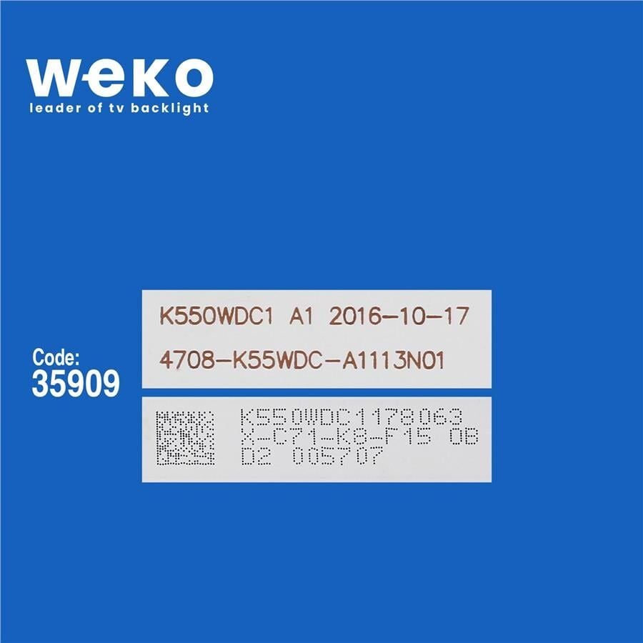 Wkset-5646 35909X8 K550wdc1 A1 4708-K55wdc-A1113N01 8 Adet Led Bar (6V)
