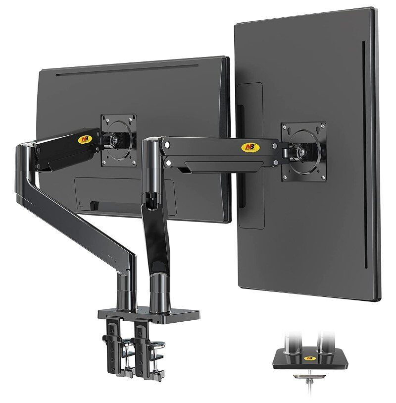 Powermaster G32 22-32'' Amortisörlü USB Girişli Stand Çift Kol Lcd / Led Monitör Tutucu Stand Askı Aparatı