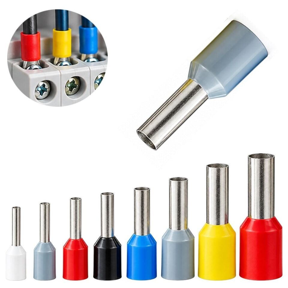 Powermaster PM-39088 4.00Mm Gri İzoleli Kablo Ucu Sıkma Yüksük Terminali