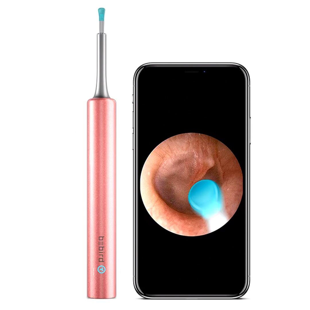 Bebird T5 Şarjlı Wifi Görüntülü Kulak Temizleyici Pembe Renk