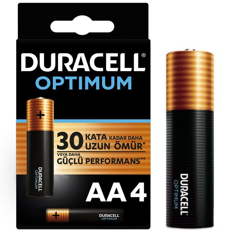 Duracell Optimum MX1500 Alkalin AA Kalem Pil (4'lü Paket)