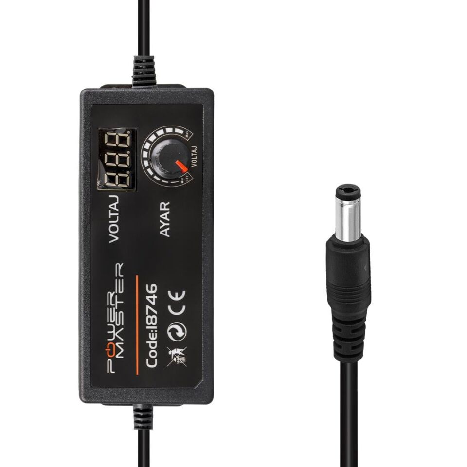 Powermaster 12 Volt 24 Volt 5 Amper Çok Uçlu Ayarlı Adaptör