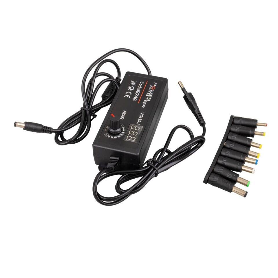 Powermaster 3 Volt 12 Volt 5 Amper Çok Uçlu Ayarlı Adaptör