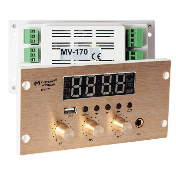 Magicvoice MV-170 USB-BT-Mic. Girişli 4x25W Müzik Kontrol Cihazı