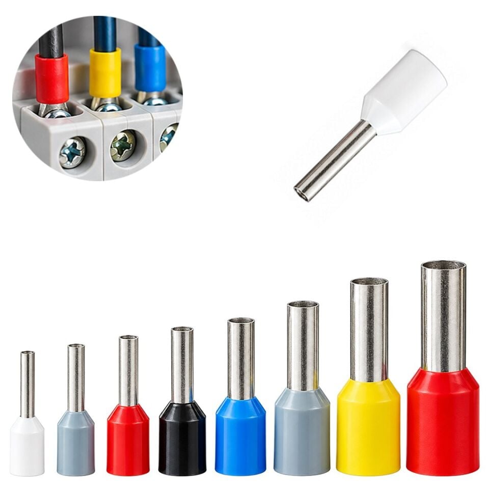 Powermaster PM-39083 0.50Mm Beyaz İzoleli Kablo Ucu Sıkma Yüksük Terminali