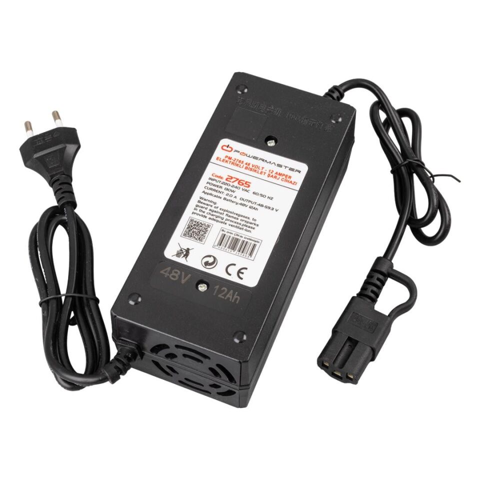 Powermaster 48 Volt 12 Amper Elektrikli Bisiklet Şarj Cihazı