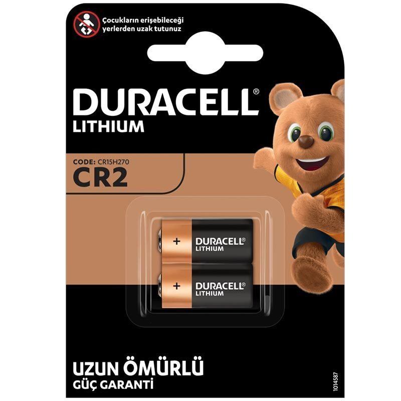 Duracell CR2 3 Volt Lityum Pil (2'li Paket)