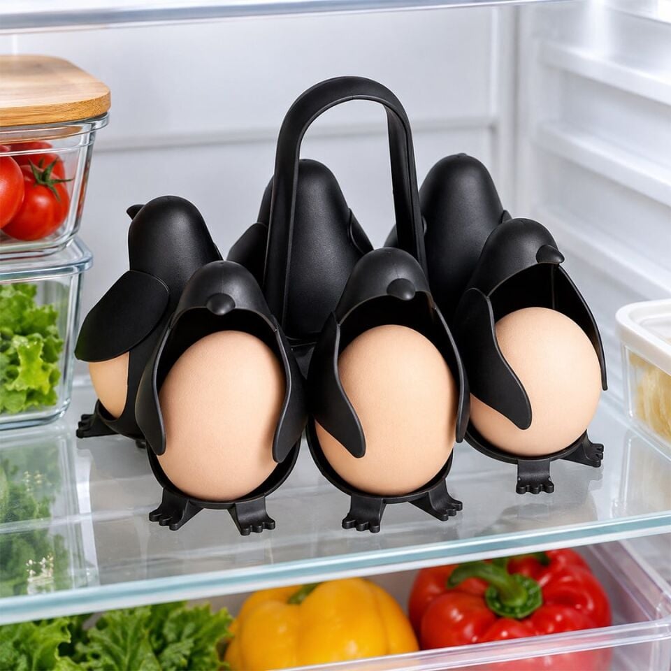 Sunup SN-38917 6 Bölmeli Penguen Tasarımlı Yumurta Haşlama Aparatı