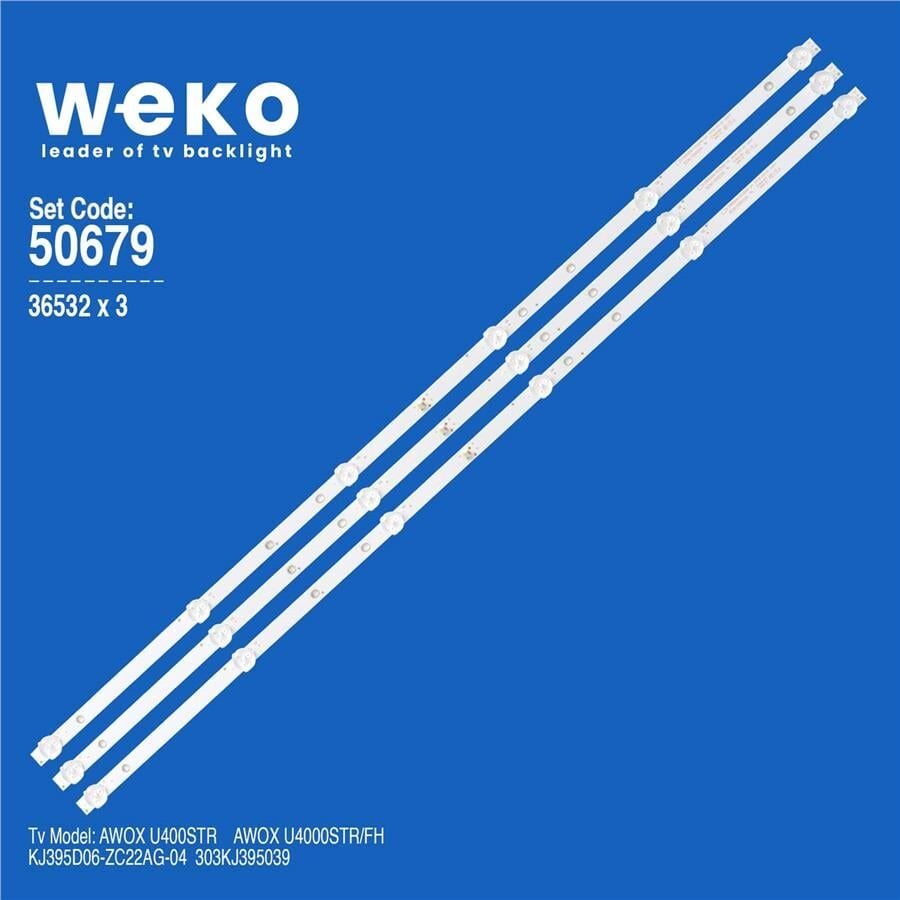 Wkset-5679 36532X3 Kj395d06-Zc22ag-04  303Kj395039 3 Adet Led Bar