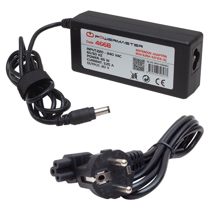 Powermaster PM-4668 20 Volt 3.25 Amper Notebook Adaptörü