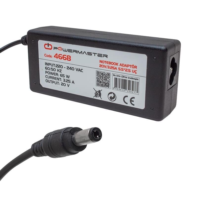 Powermaster PM-4668 20 Volt 3.25 Amper Notebook Adaptörü