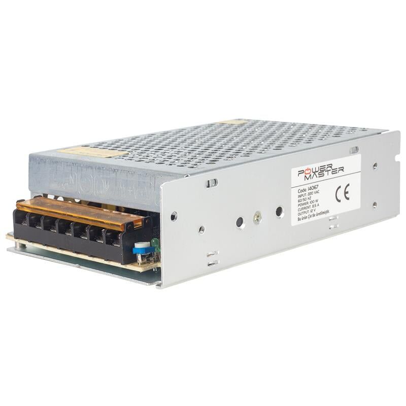 Powermaster PM-14067 12 Volt 8.5 Amper Metal Kasa Adaptör