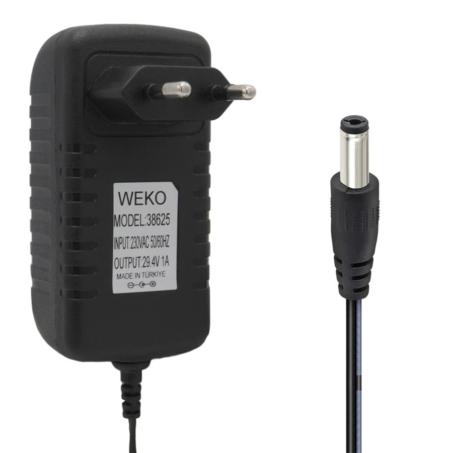 Weko 29.4 Volt - 1 Amper 5.5X2.5Mm Uçlu Priz Tipi Adaptör